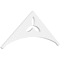 Ekena Millwork Pitch Naple Architectural Grade PVC Gable Pediment, 36"W x 15"H x 1"P (10/12) GPP036X015X100NAP - alternate 1